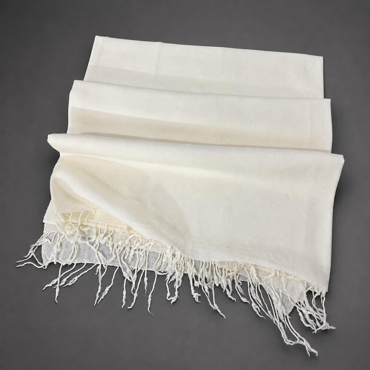 Barveza Special Ladies Plain White Shawl