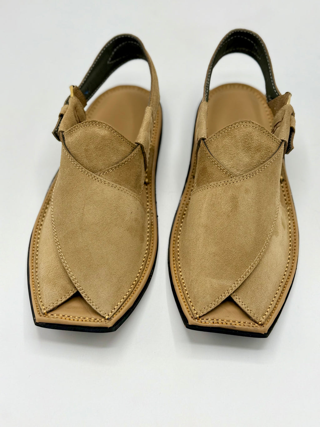T-Shape Suede Camel