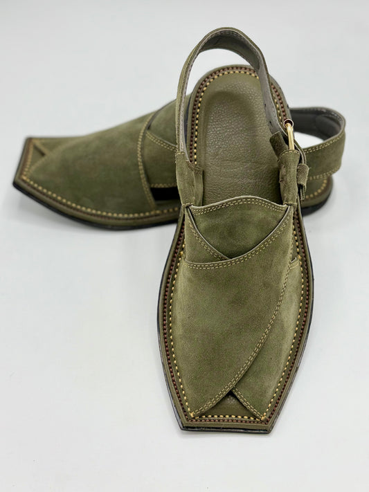 T-Shape Suede Green