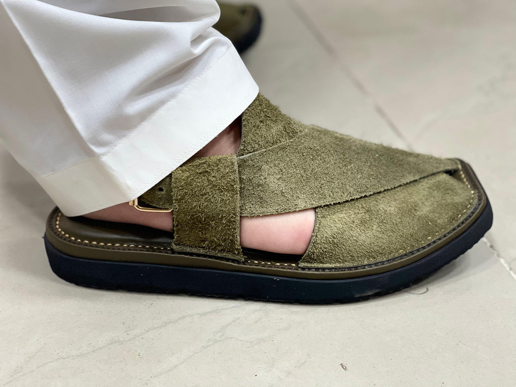 Air Kaptan Suede Green (Medicated Sole)
