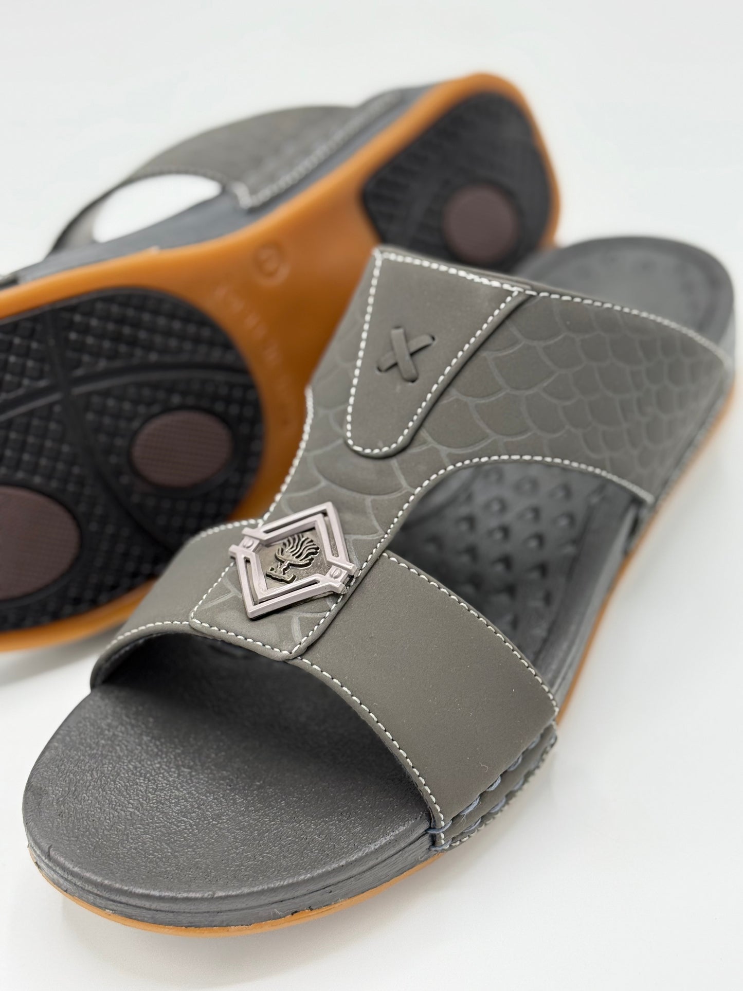 Arabic Medicated Chappal (Grey)