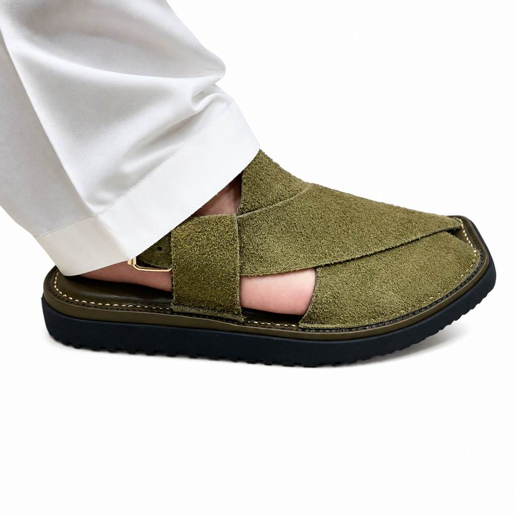Air Kaptan Suede Green (Medicated Sole)