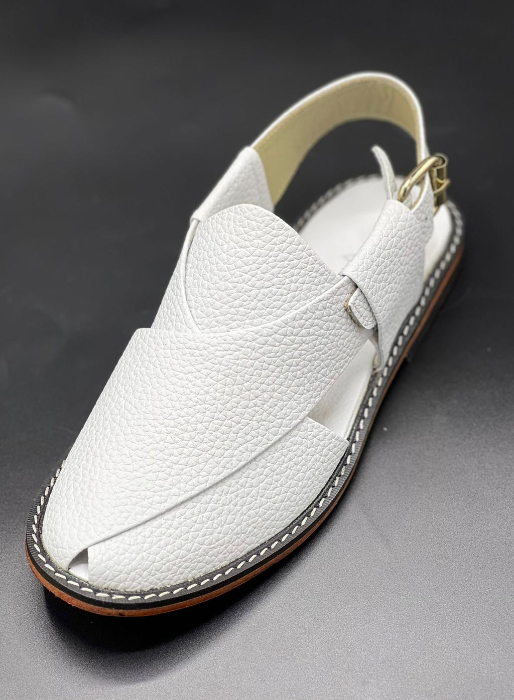 Leather Sole White Dotted