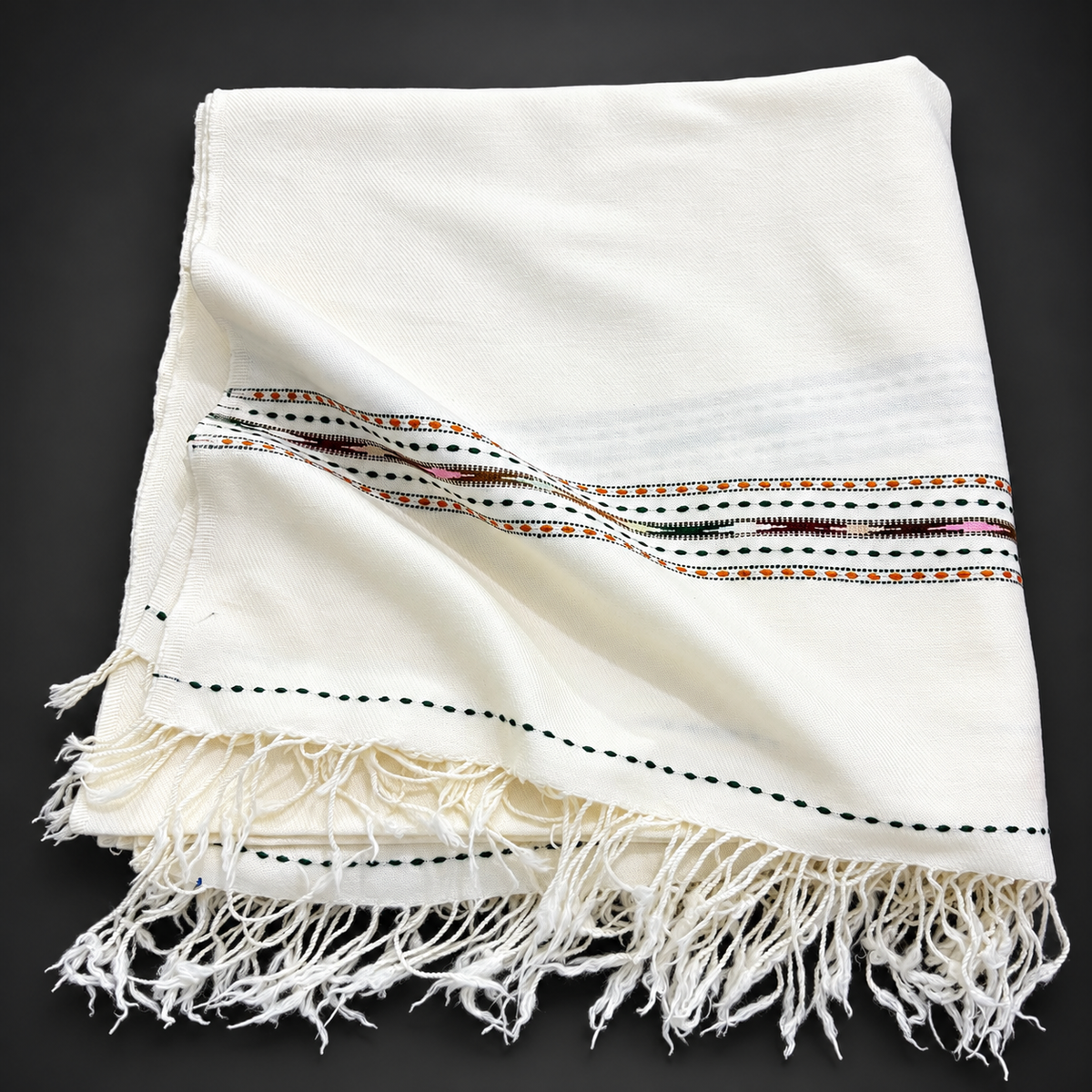 Barveza Special Imported Wool White Shawl Weight 700 Gram