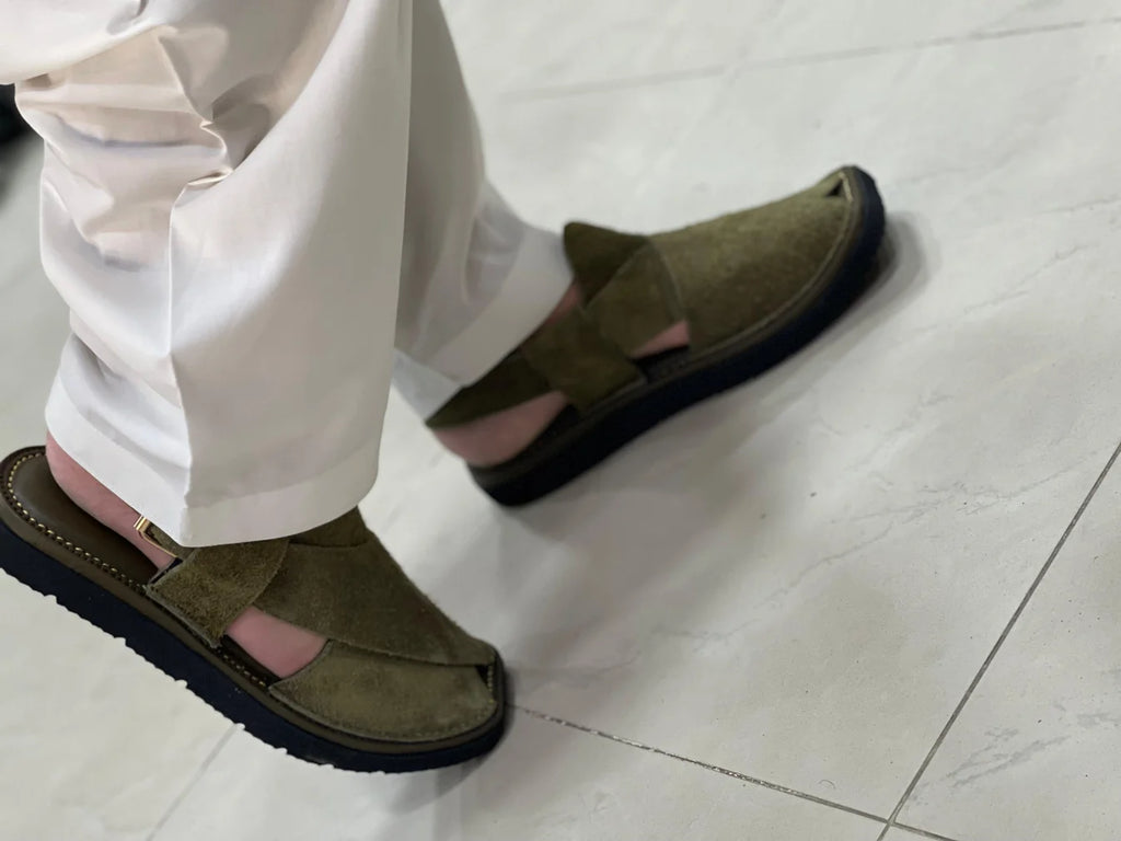 Air Kaptan Suede Green (Medicated Sole)