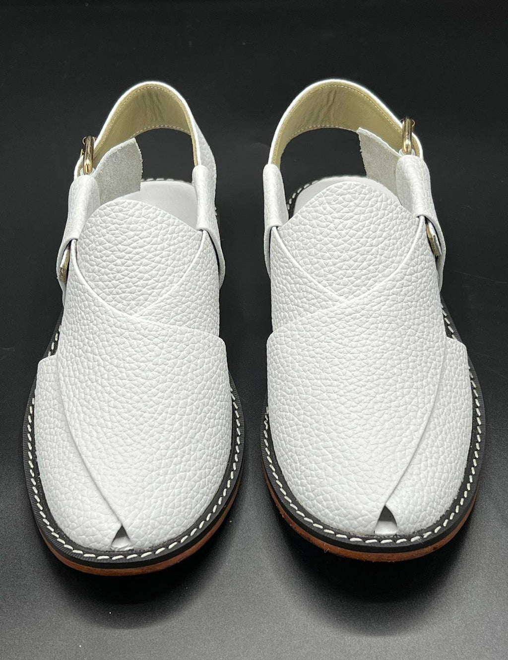 Leather Sole White Dotted