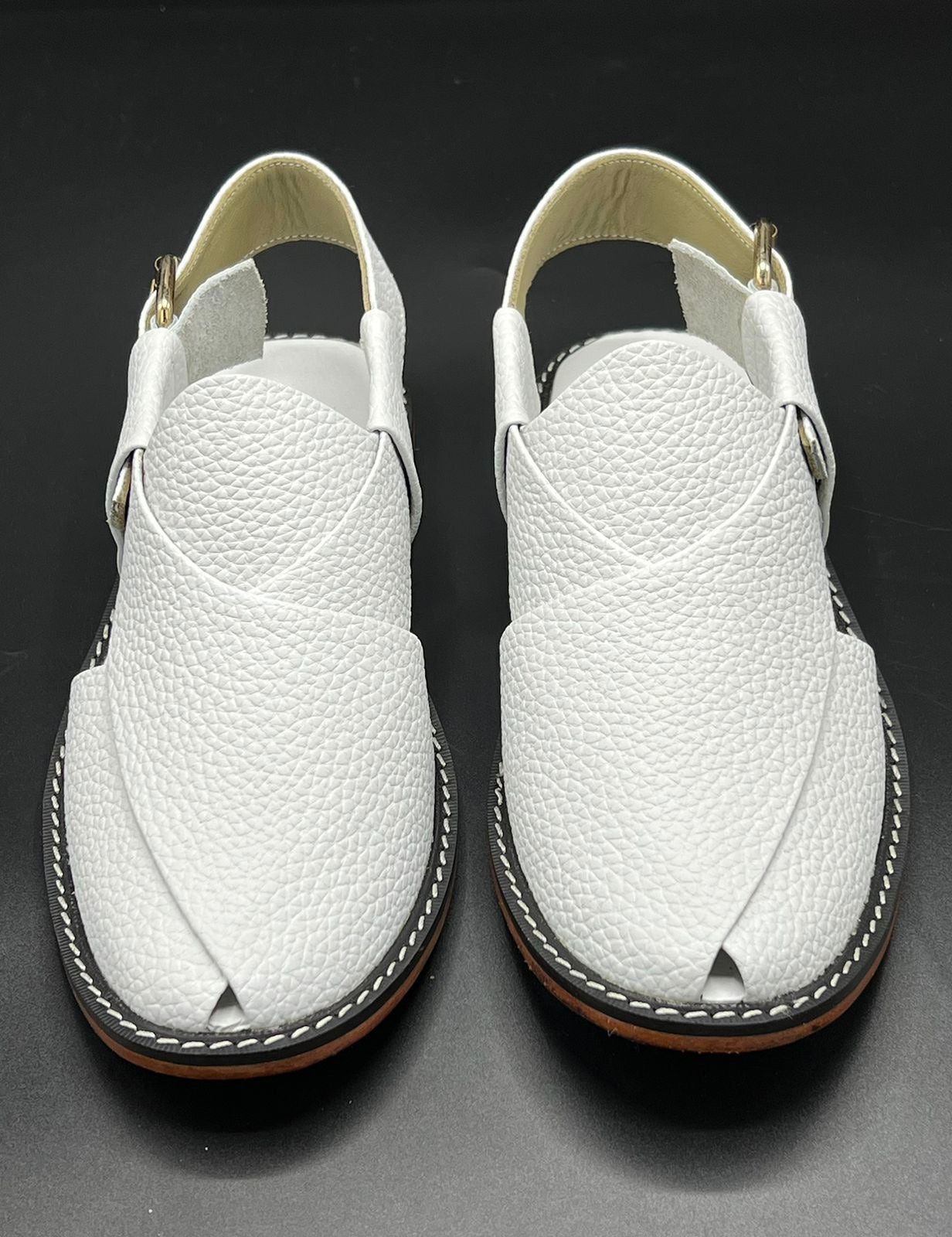 Leather Sole White Dotted